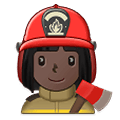 👩🏿‍🚒 Emoji Feuerwehrfrau: dunkle Hautfarbe Samsung One UI 4.0 January 2022.