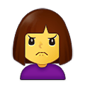 🙍‍♀️ Emoji missmutige Frau Samsung One UI 4.0 January 2022.