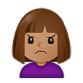 🙍🏽‍♀️ Emoji Mujer Frunciendo El Ceño: Tono De Piel Medio en Samsung One UI 4.0 January 2022.