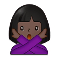 🙅🏿‍♀️ Emoji Mujer Haciendo El Gesto De «no»: Tono De Piel Oscuro en Samsung One UI 4.0 January 2022.
