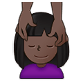 💆🏿‍♀️ Emoji Frau, die eine Kopfmassage bekommt: dunkle Hautfarbe Samsung One UI 4.0 January 2022.