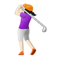 Emoji 🏌🏻‍♀️ Golfista Donna: Carnagione Chiara su Samsung One UI 4.0 January 2022.