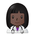 👩🏿‍⚕️ Emoji Profesional Sanitario Mujer: Tono De Piel Oscuro en Samsung One UI 4.0 January 2022.