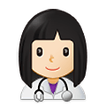 👩🏻‍⚕️ Emoji Profesional Sanitario Mujer: Tono De Piel Claro en Samsung One UI 4.0 January 2022.