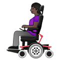 👩🏿‍🦼 Emoji Frau in elektrischem Rollstuhl: dunkle Hautfarbe Samsung One UI 4.0 January 2022.