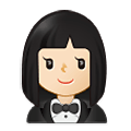 🤵🏻‍♀️ Emoji Mujer Con Esmoquin: Tono De Piel Claro en Samsung One UI 4.0 January 2022.