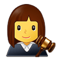 Emoji 👩‍⚖️ Giudice Donna su Samsung One UI 4.0 January 2022.
