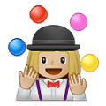 🤹🏼‍♀️ Emoji Jongleurin: mittelhelle Hautfarbe Samsung One UI 4.0 January 2022.