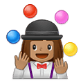 Emoji 🤹🏽‍♀️ Giocoliere Donna: Carnagione Olivastra su Samsung One UI 4.0 January 2022.