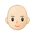 Emoji 👩🏻‍🦲 Donna: Carnagione Chiara E Calvo su Samsung One UI 4.0 January 2022.