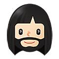 🧔🏻‍♀️ Emoji Frau: Bart helle Hautfarbe Samsung One UI 4.0 January 2022.