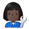 Emoji 👩🏿‍🔧 Meccanico Donna: Carnagione Scura su Samsung One UI 4.0 January 2022.
