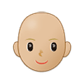 👩🏼‍🦲 Emoji Mujer: Tono De Piel Claro Medio Y Sin Pelo en Samsung One UI 4.0 January 2022.