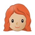 👩🏼‍🦰 Emoji Frau: mittelhelle Hautfarbe, rotes Haar Samsung One UI 4.0 January 2022.