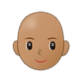 Emoji 👩🏽‍🦲 Donna: Carnagione Olivastra E Calvo su Samsung One UI 4.0 January 2022.
