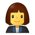 Emoji 👩‍💼 Impiegata su Samsung One UI 4.0 January 2022.