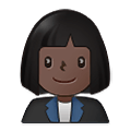 👩🏿‍💼 Emoji Oficinista Mujer: Tono De Piel Oscuro en Samsung One UI 4.0 January 2022.