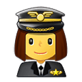 👩‍✈️ Emoji Piloto Mujer en Samsung One UI 4.0 January 2022.