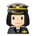 Emoji 👩🏻‍✈️ Pilota Donna: Carnagione Chiara su Samsung One UI 4.0 January 2022.