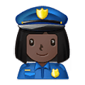 👮🏿‍♀️ Emoji Policial Mulher: Pele Escura na Samsung One UI 4.0 January 2022.