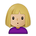 🙎🏼‍♀️ Emoji schmollende Frau: mittelhelle Hautfarbe Samsung One UI 4.0 January 2022.