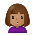 🙎🏽‍♀️ Emoji Mujer Haciendo Pucheros: Tono De Piel Medio en Samsung One UI 4.0 January 2022.