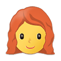 Émoji 👩‍🦰 Femme : Cheveux Roux sur Samsung One UI 4.0 January 2022.