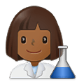 Émoji 👩🏾‍🔬 Scientifique Femme : Peau Mate sur Samsung One UI 4.0 January 2022.
