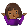Emoji 🤷🏾‍♀️ Donna Che Scrolla Le Spalle: Carnagione Abbastanza Scura su Samsung One UI 4.0 January 2022.