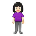 🧍🏻‍♀️ Emoji Mujer De Pie: Tono De Piel Claro en Samsung One UI 4.0 January 2022.