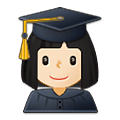 Emoji 👩🏻‍🎓 Studentessa: Carnagione Chiara su Samsung One UI 4.0 January 2022.