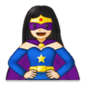 🦸🏻‍♀️ Emoji Super-heroína: Pele Clara na Samsung One UI 4.0 January 2022.