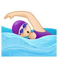 Emoji 🏊🏻‍♀️ Nuotatrice: Carnagione Chiara su Samsung One UI 4.0 January 2022.