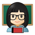 👩🏻‍🏫 Emoji Professora: Pele Clara na Samsung One UI 4.0 January 2022.