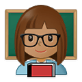 👩🏽‍🏫 Emoji Professora: Pele Morena na Samsung One UI 4.0 January 2022.