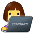 Émoji 👩‍💻 Informaticienne sur Samsung One UI 4.0 January 2022.