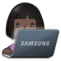 Émoji 👩🏿‍💻 Informaticienne : Peau Foncée sur Samsung One UI 4.0 January 2022.