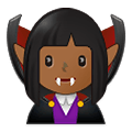 🧛🏾‍♀️ Emoji weiblicher Vampir: mitteldunkle Hautfarbe Samsung One UI 4.0 January 2022.