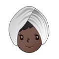 Emoji 👳🏿‍♀️ Donna Con Turbante: Carnagione Scura su Samsung One UI 4.0 January 2022.
