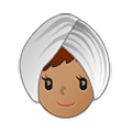 👳🏽‍♀️ Emoji Mulher Com Turbante: Pele Morena na Samsung One UI 4.0 January 2022.