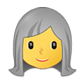 👩‍🦳 Emoji Mujer: Pelo Blanco en Samsung One UI 4.0 January 2022.