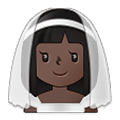 👰🏿‍♀️ Emoji Frau in einem Schleier: dunkle Hautfarbe Samsung One UI 4.0 January 2022.