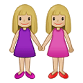 Émoji 👭🏼 Deux Femmes Se Tenant La Main : Peau Moyennement Claire sur Samsung One UI 4.0 January 2022.