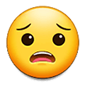 😟 Emoji besorgtes Gesicht Samsung One UI 4.0 January 2022.