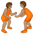 🤼🏽 Emoji Personas Luchando, Tono De Piel Medio en Samsung One UI 4.0 January 2022.