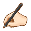 ✍🏻 Emoji schreibende Hand: helle Hautfarbe Samsung One UI 4.0 January 2022.