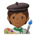 🧑🏾‍🎨 Emoji Künstler(in): mitteldunkle Hautfarbe Samsung One UI 4.0.