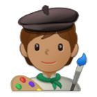 🧑🏽‍🎨 Emoji Artista: Pele Morena na Samsung One UI 4.0.