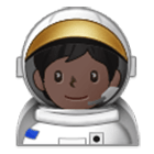 🧑🏿‍🚀 Emoji Astronaut(in): dunkle Hautfarbe Samsung One UI 4.0.