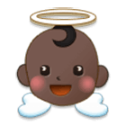 👼🏿 Emoji Bebé ángel: Tono De Piel Oscuro en Samsung One UI 4.0.